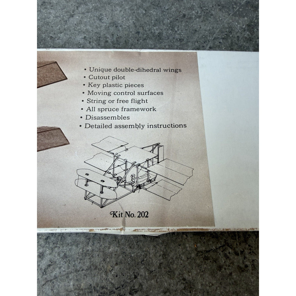 VINTAGE FACTORY SEALED NEW Wright Flyer Kit No. 202 Coast Kites