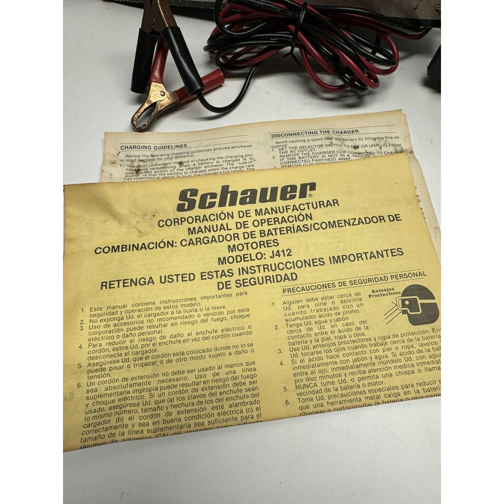 VINTAGE NOS Schauer 50 AMP Start / 10 AMP Battery Charger Starter Model J412N