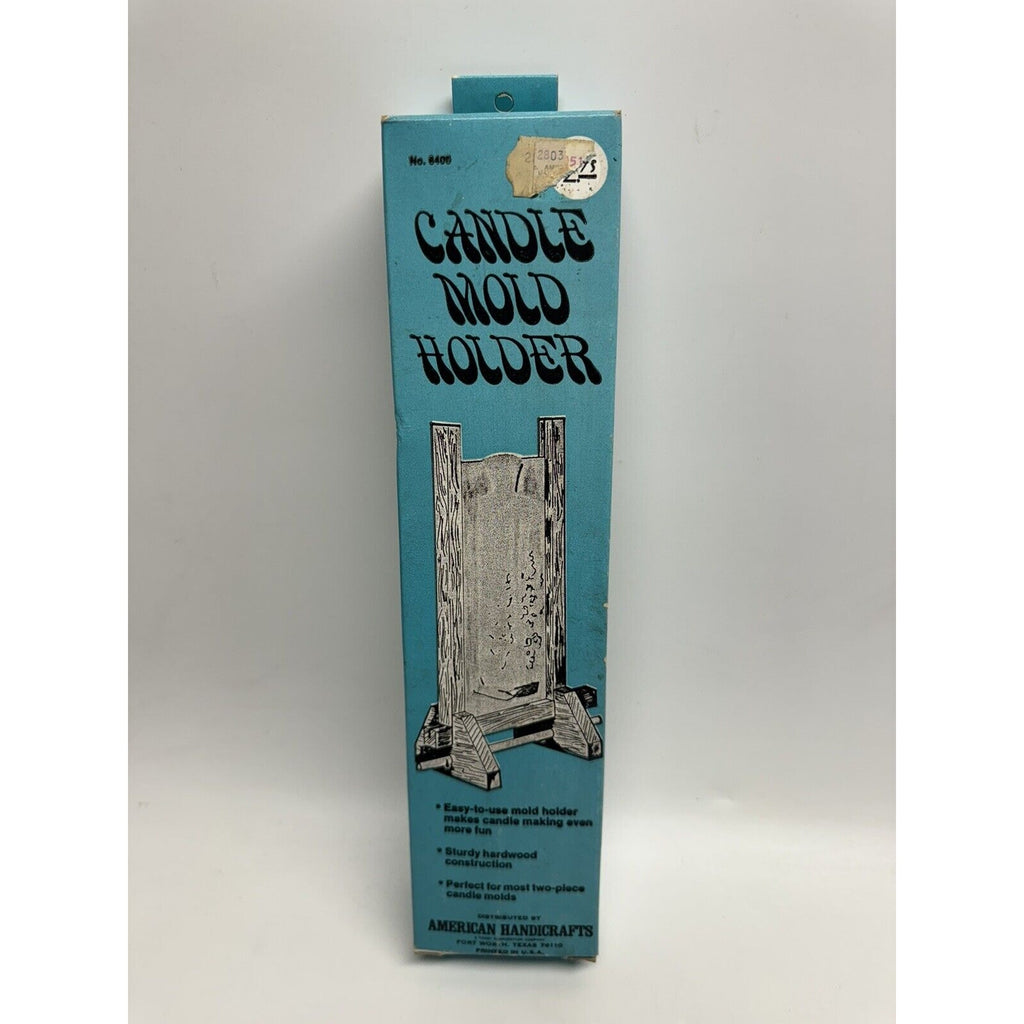 Vintage NOS Candle Mold Holder Wooden American Handicrafts Made in USA