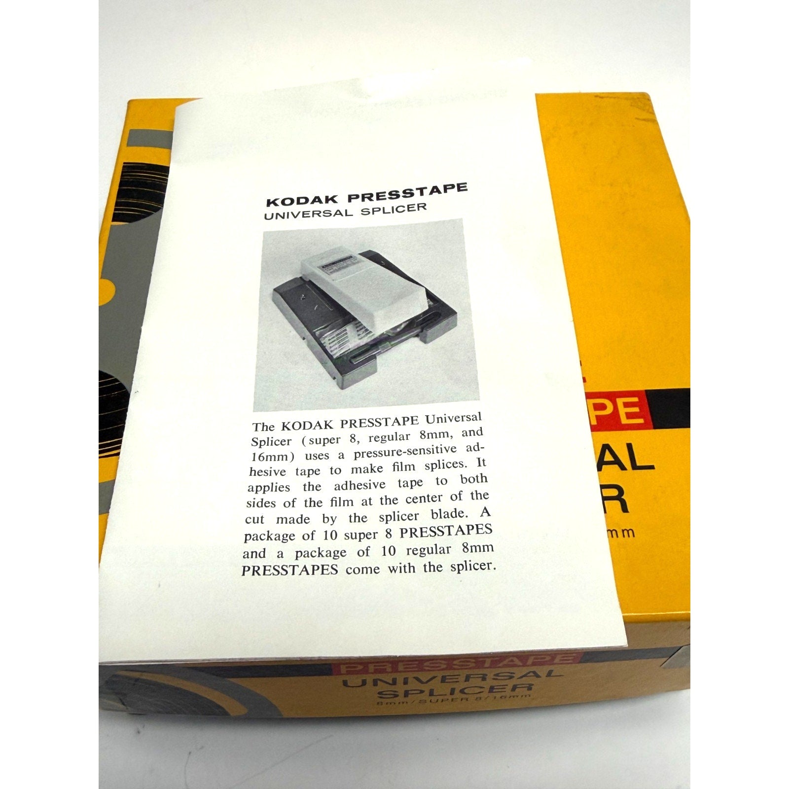 Vintage Kodak Presstape Universal Splicer Super 8/8MM/16MM Original Box D550