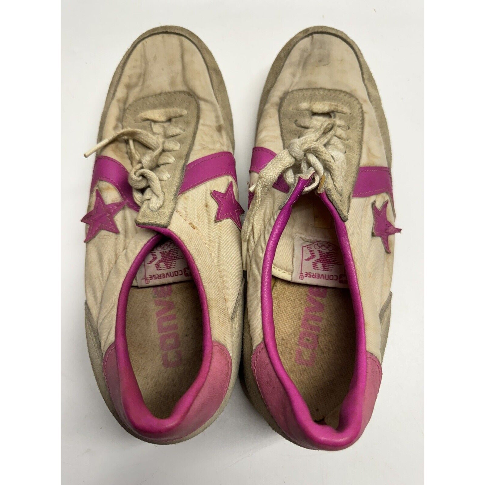 VINTAGE Converse L.A Olympics 1980's Magenta Trainers US Men's Size 9