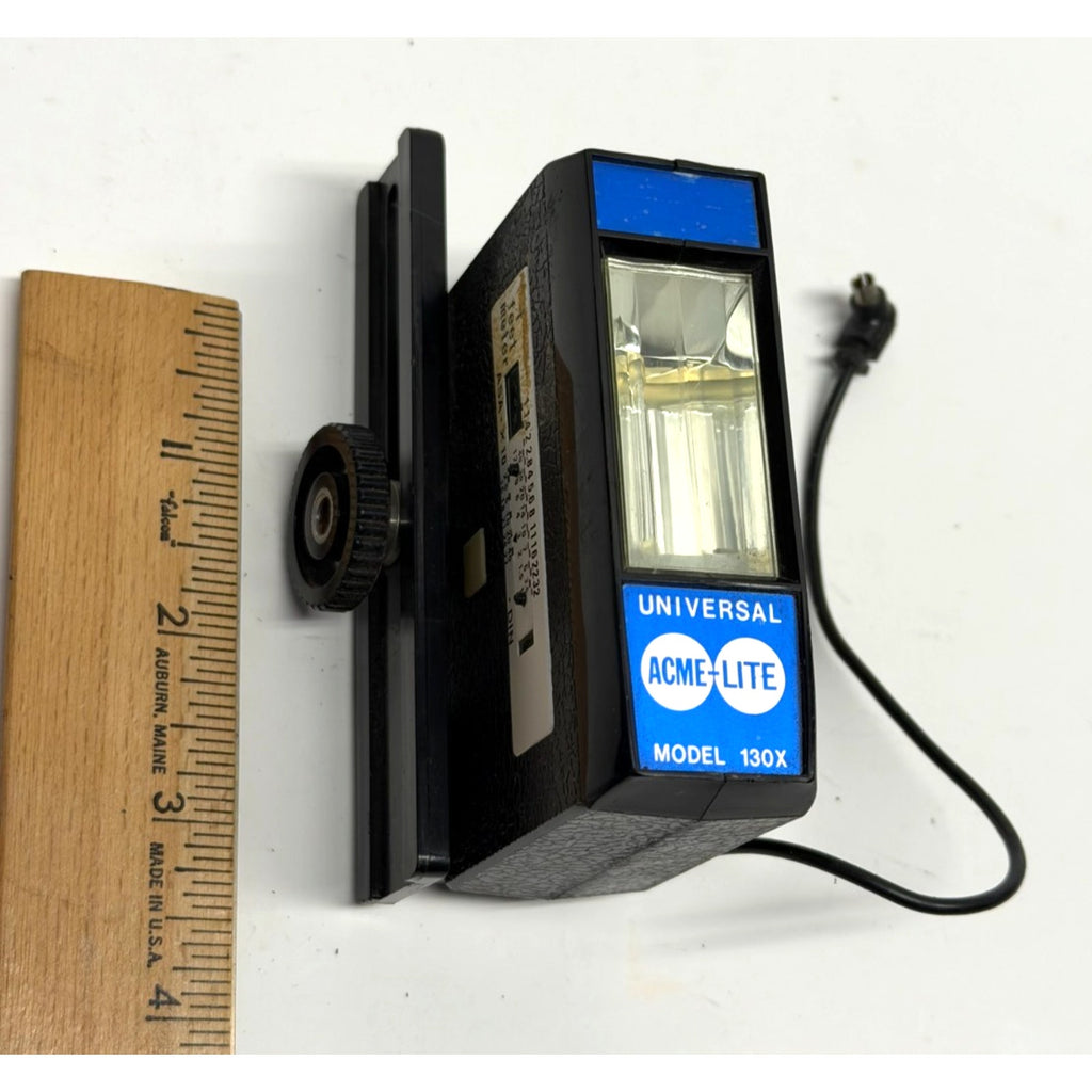 Vintage Acme-Lite Model 130X Universal Electronic Flash for 35mm+Instamatics VG
