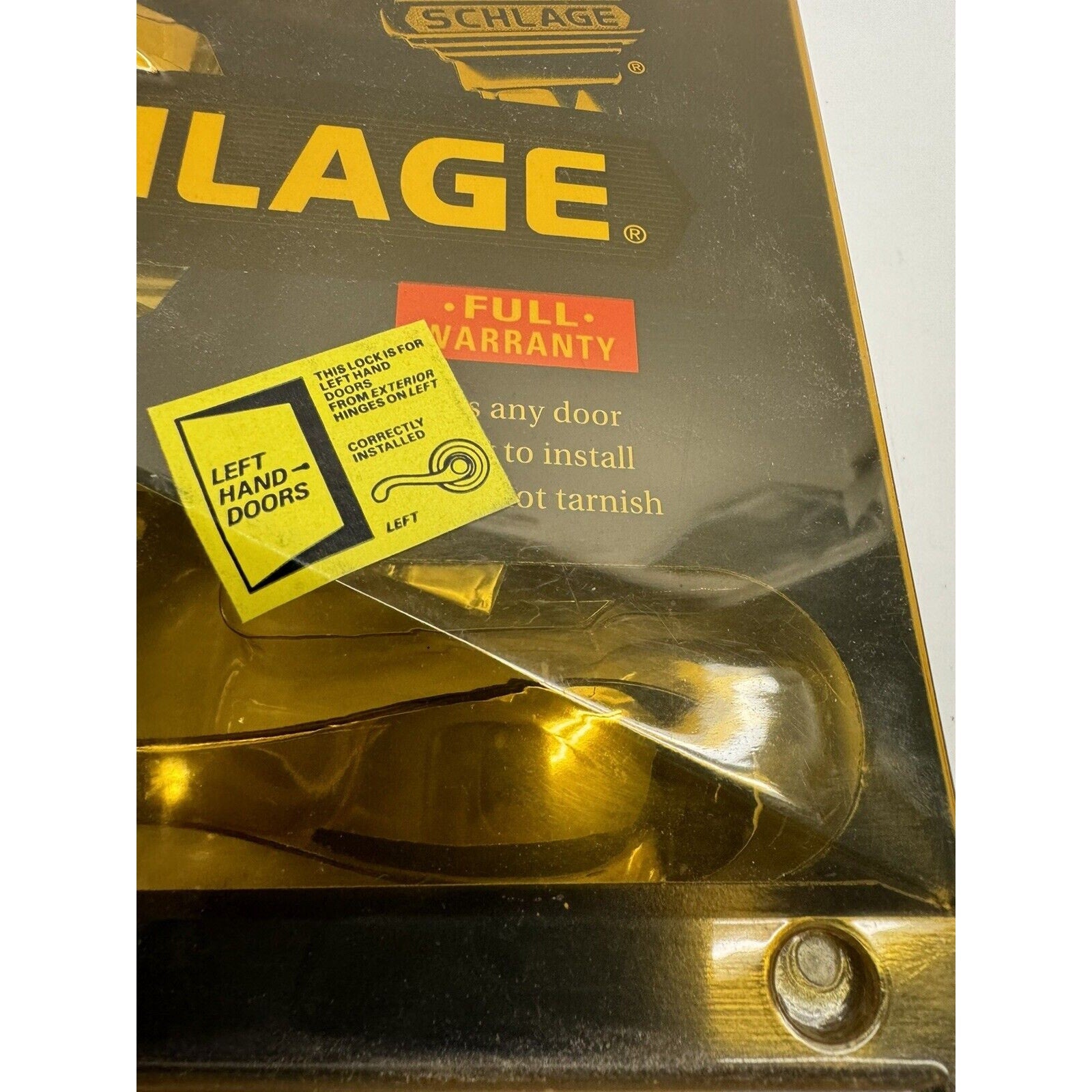 VINTAGE FACTORY SEALED SCHLAGE BED & BATH LOCKING DOOR KNOB SET P513-503