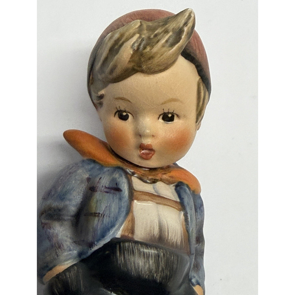 Vintage Goebel Hummel Farm Boy Pigs Figurine #56 1950's 5.75"