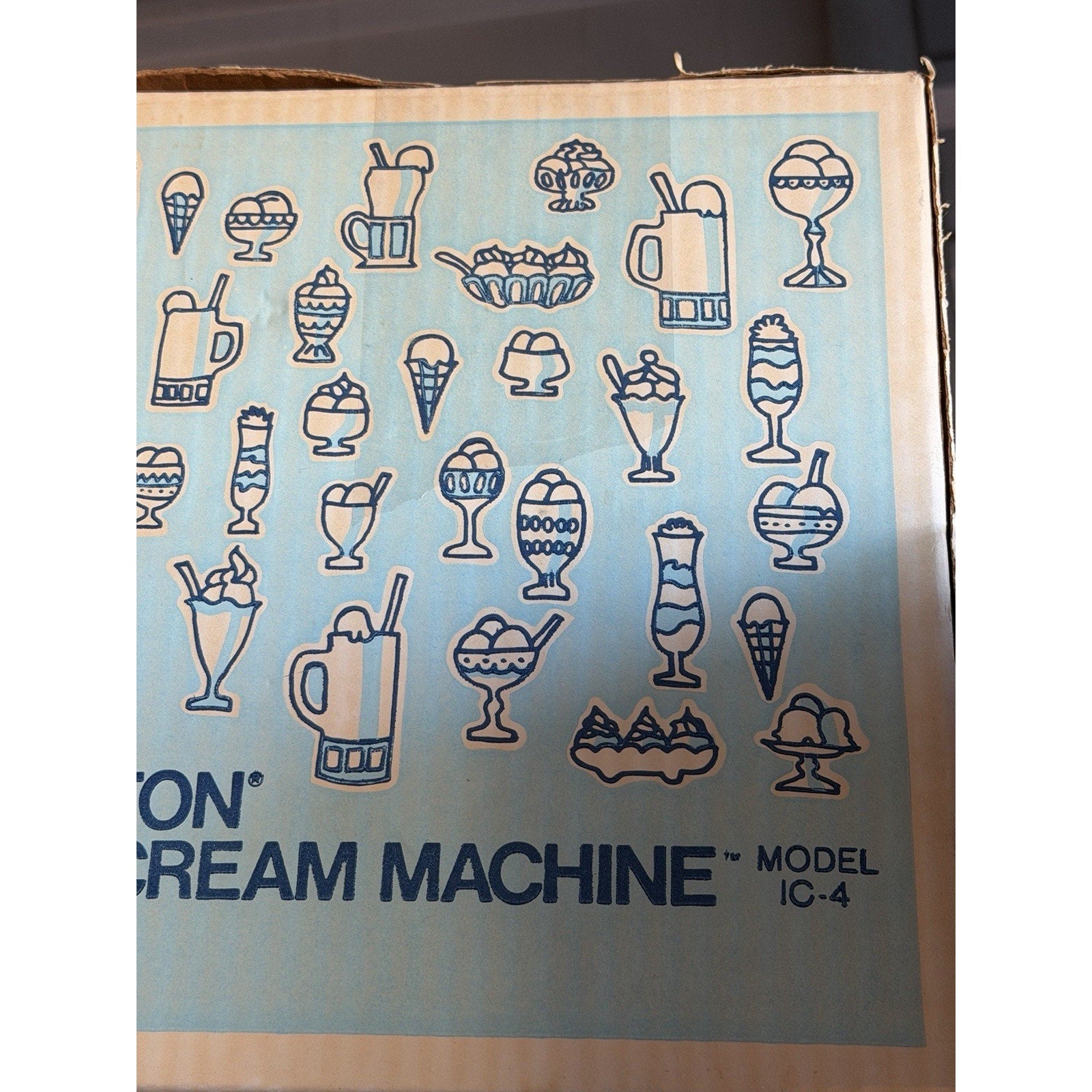 Vintage 1973 Salton Ice Cream Machine IC-4 With Msnual