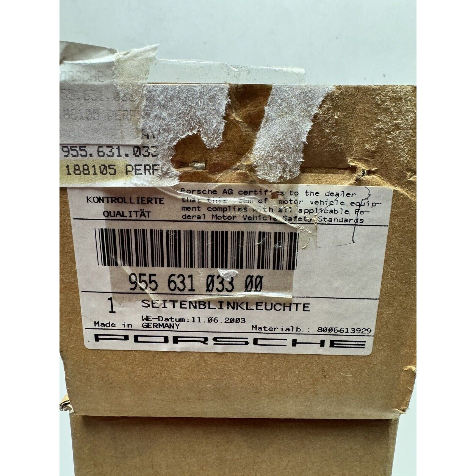 VINTAGE NOS Porsche Cayenne Side Indicator Light LEFT Drivers Side '03-'06