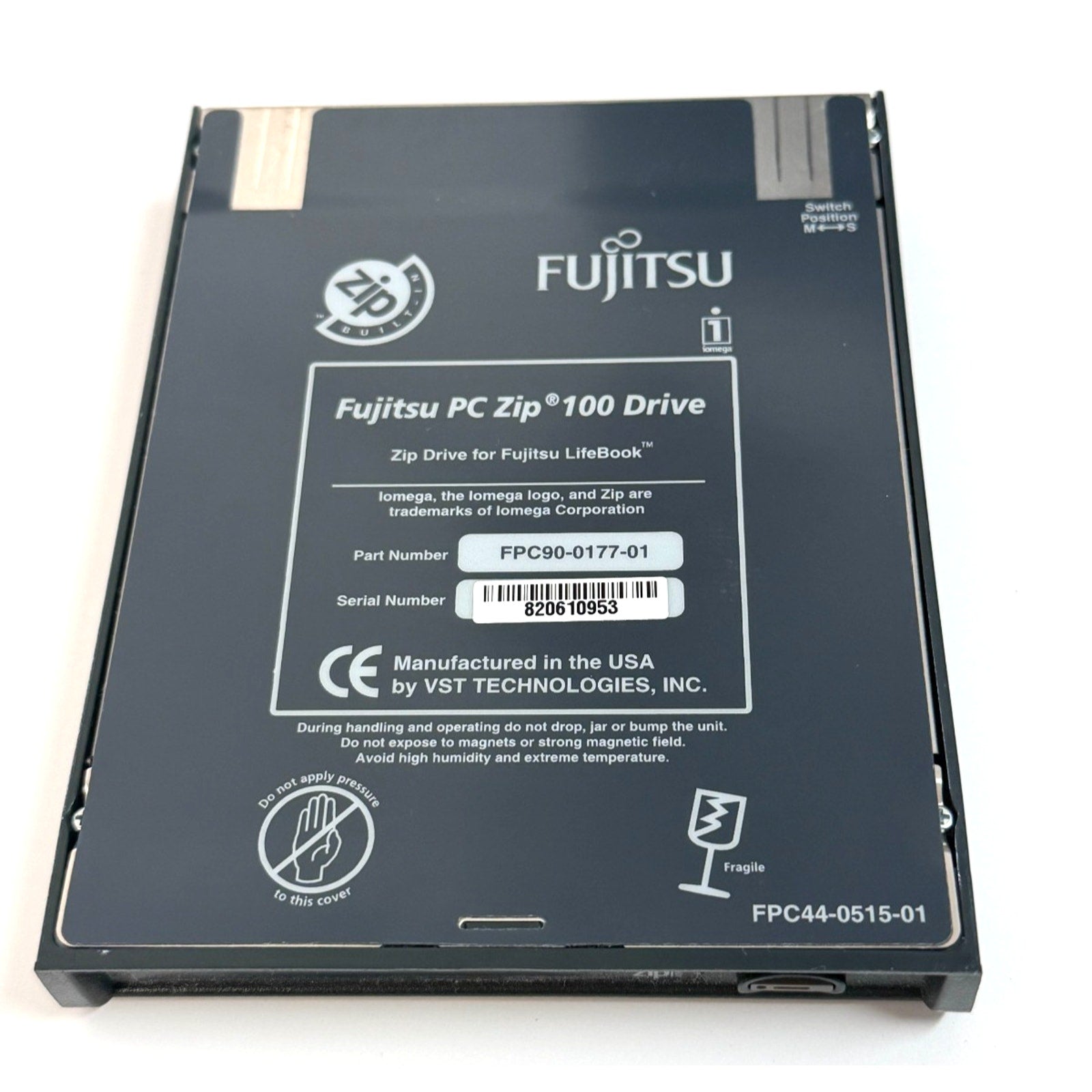 Vintage Fujitsu PC Zip 100 Drive FPC90-0177-01 FPC44-0515-01 LifeBook Laptop VST