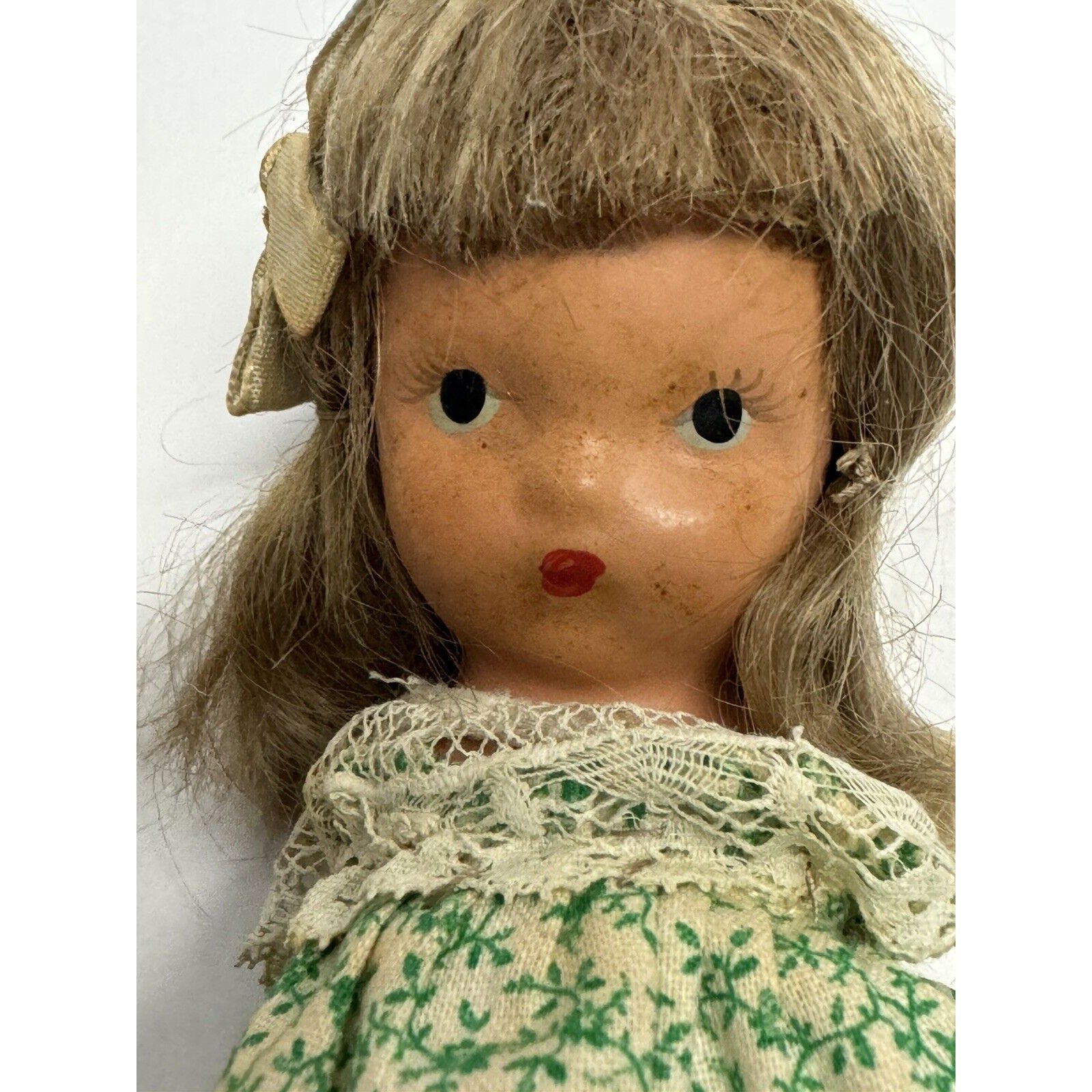 Vintage NANCY ANN STORYBOOK 5 1/2" Jointed Bisque Girl Doll No Arms