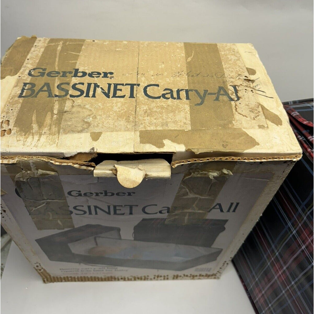 VINTAGE Rare Gerber Hankscraft Baby Carry-All Bassinet Crib Set Folds Bag 1970s