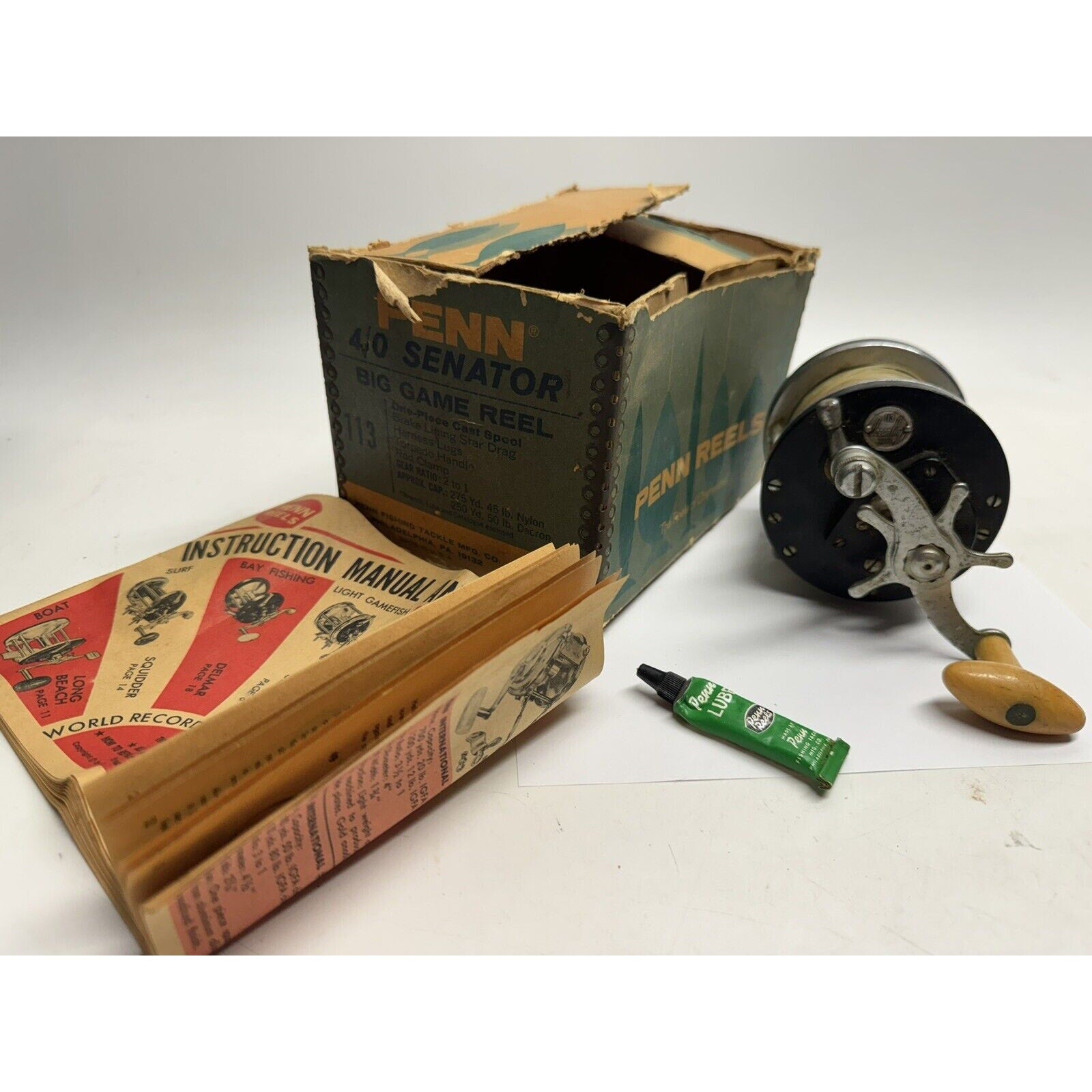 VINTAGE Penn Senator 4/0 #113 Conventional Big Game Saltwater Fishing Reel USA
