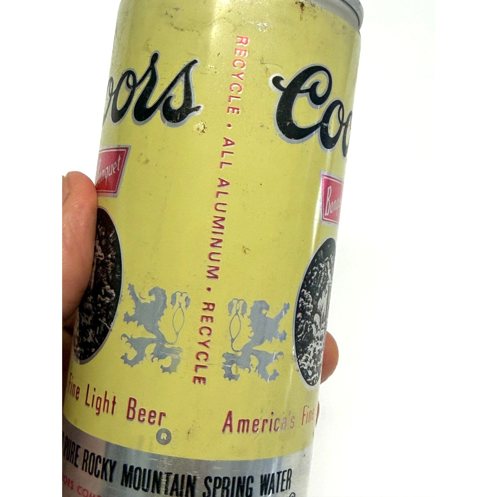 VTG 1970's Coors-Banquet Light Beer 🍻-Golden, Colorado-12 oz-Aluminum Beer Can