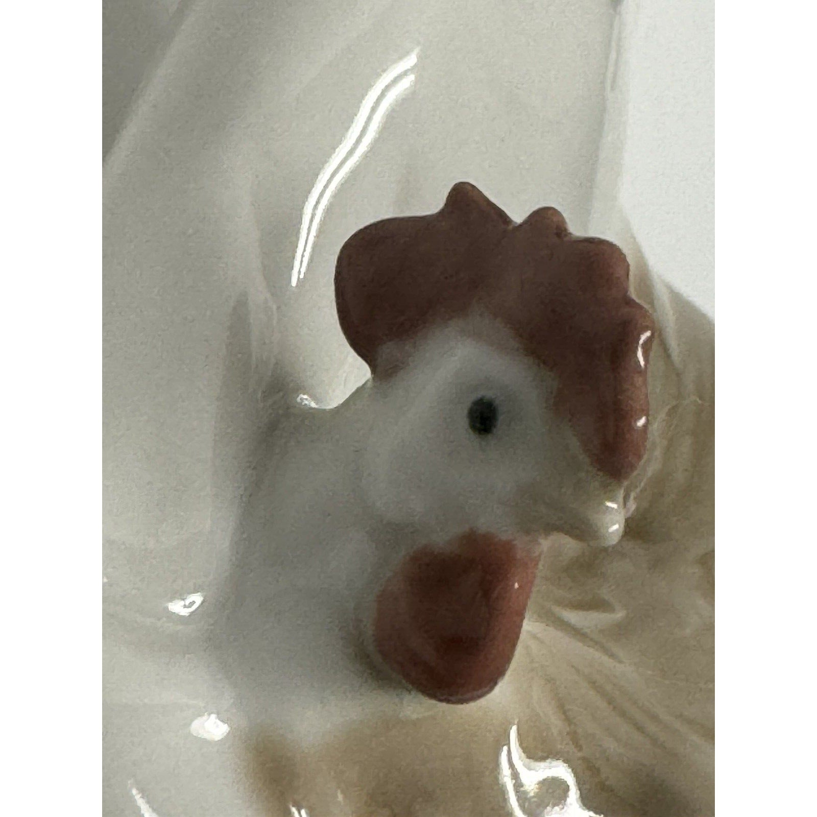 VINTAGE Lladro Finish "Girl with Rooster Chicken" 8" #4677 retired