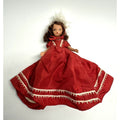 Vintage Nancy Ann Storybook Doll Red Dress w/White Hat 6"