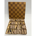 Vintage NOS Handmade Painted Crafted Brazilian Chess Set Clay 31 Figurines