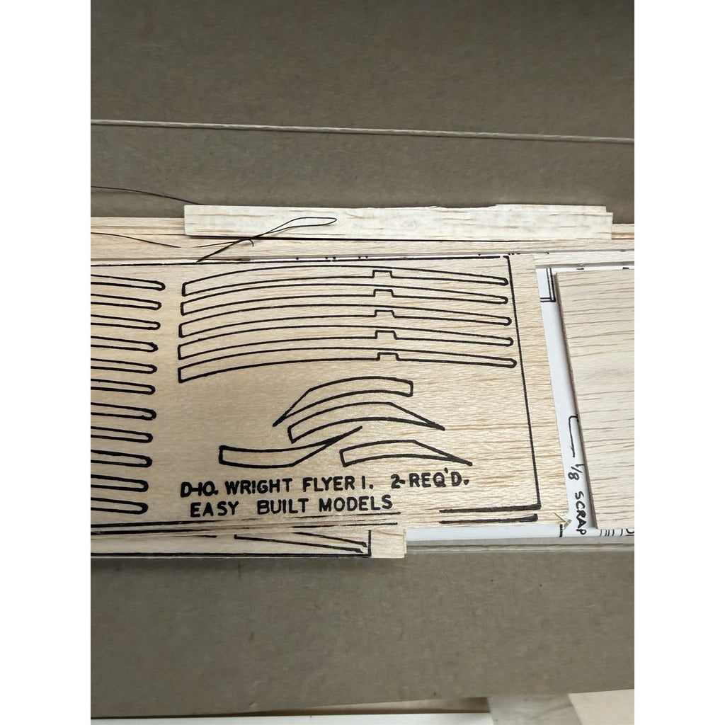VTG NOS Wright Flyer 1 1903 Museum Model Series D-10 Balsa Wood Kit 1/20 Scale