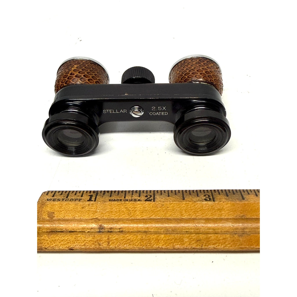 Vintage Stellar 2.5x Coated Opera Glasses Theater Binoculars with Case