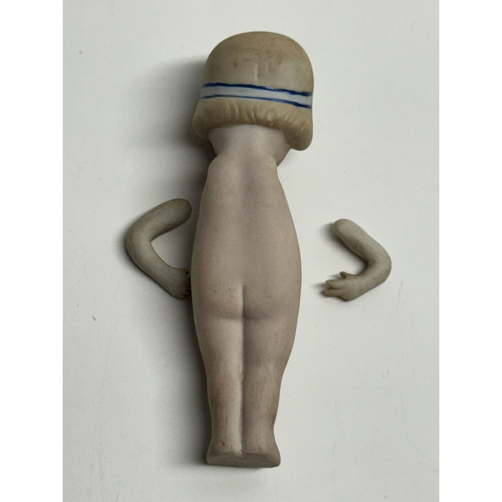 VINTAGE German Jointed Miniature Doll Painted Bisque Girl 4.5"