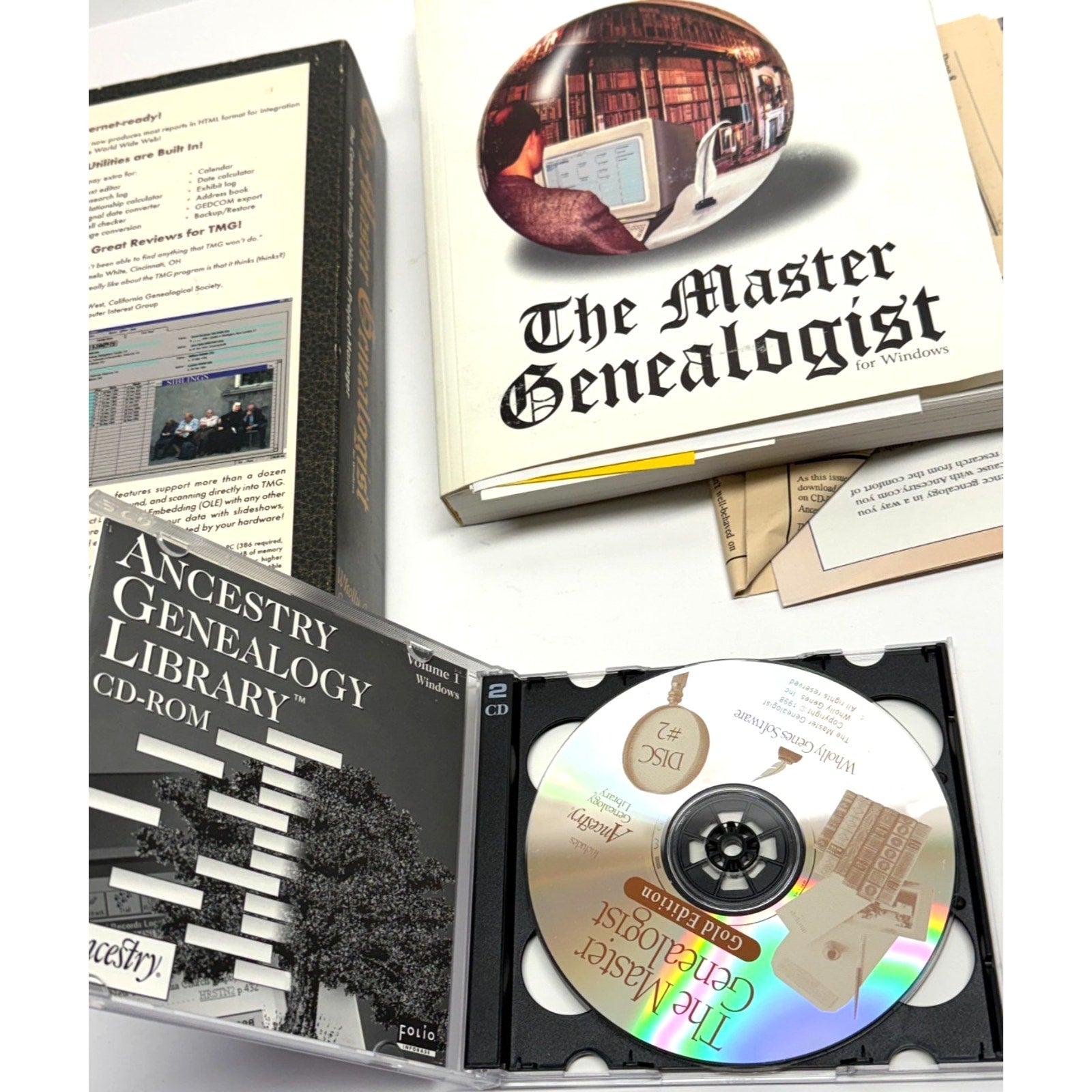 Vintage The Master Genealogist Gold Edition CD with Manuals