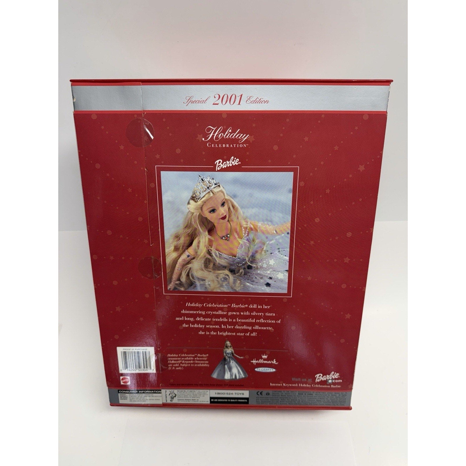 VINTAGE NEW Mattel Holiday Celebration 2001 Barbie Doll - 50304