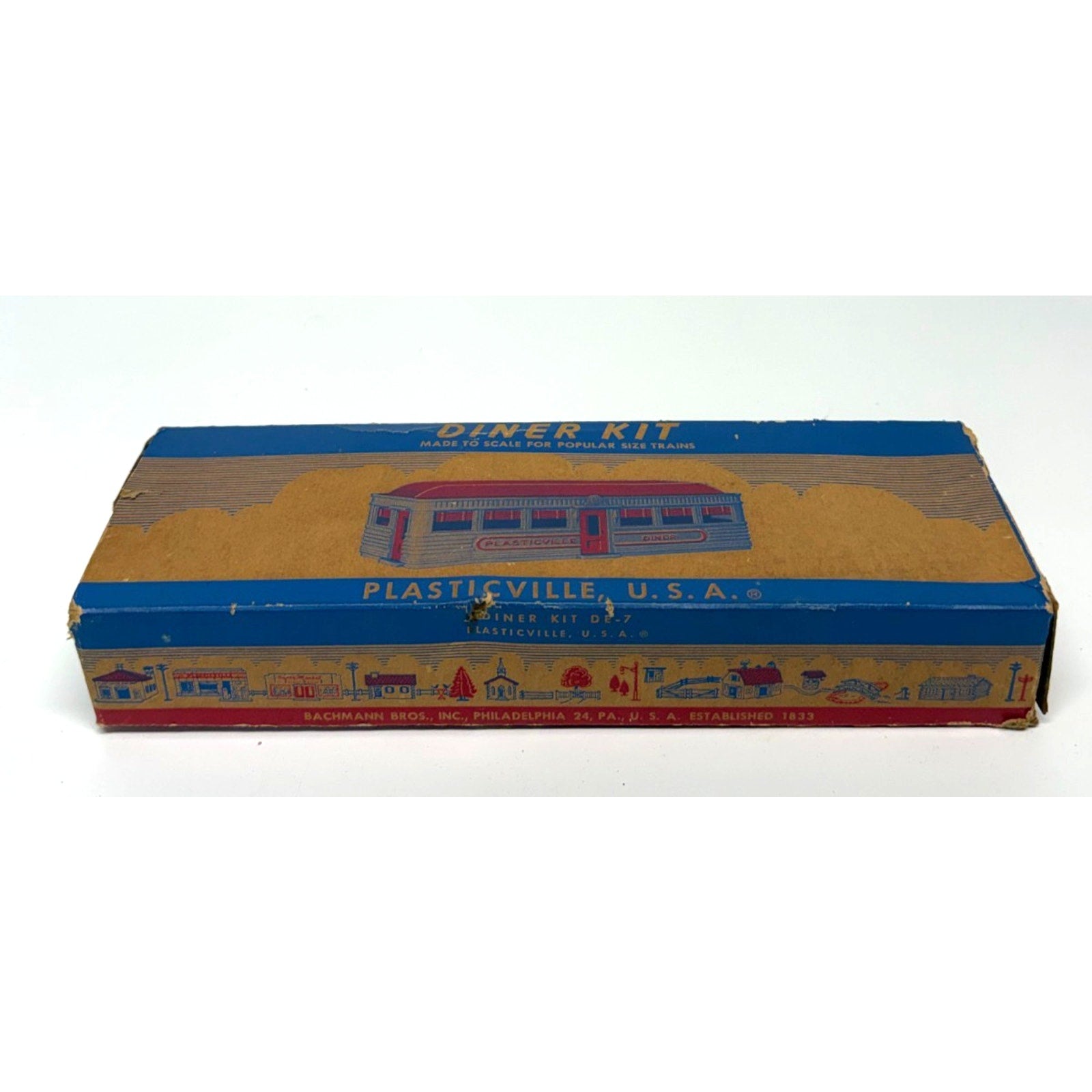 Vintage 1950's Plasticville DINER Kit DE-7 With Box O/S Gauge