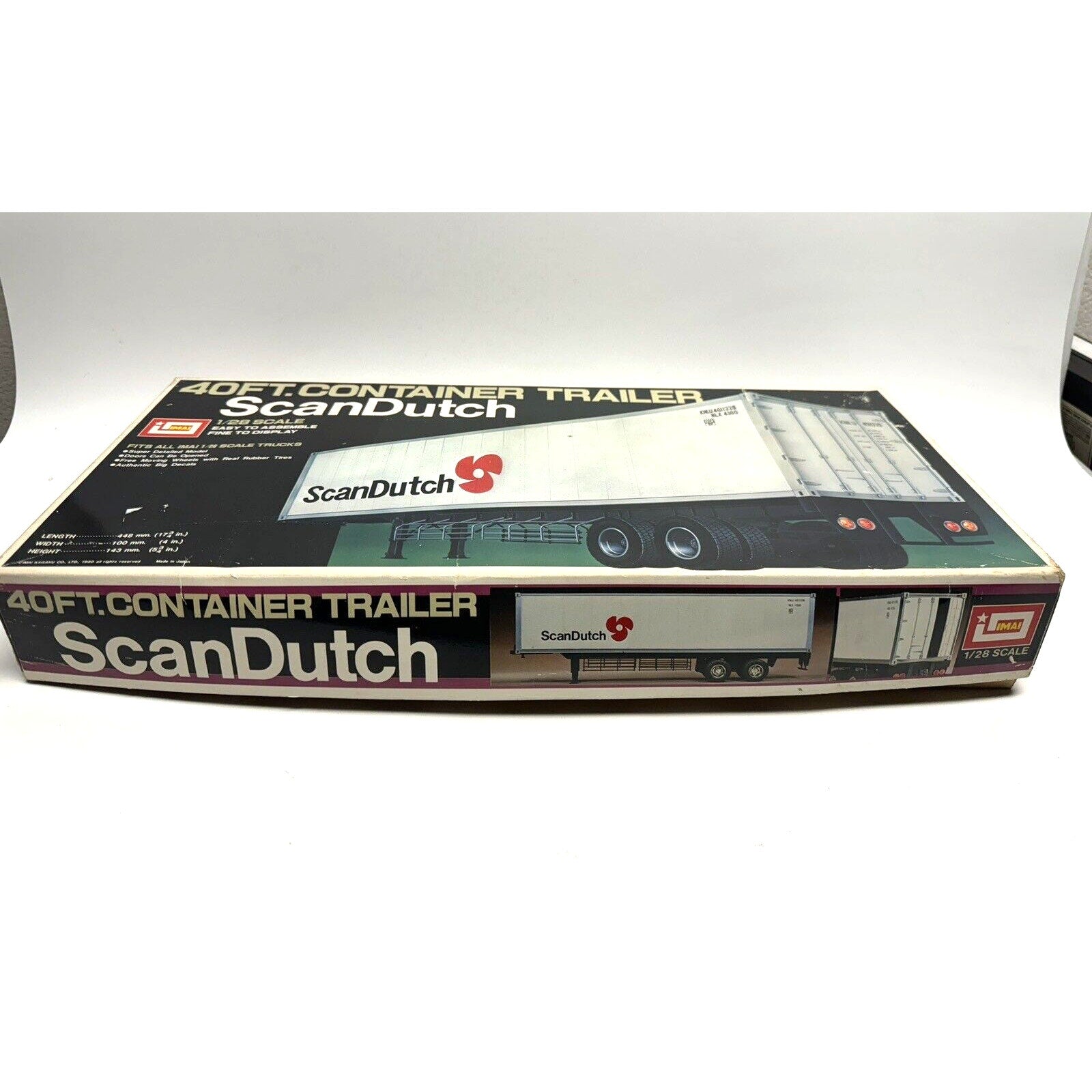 Vintage NEW OPEN BOX IMAI 1/28 Scale Model Kit Tractor Trailer ScanDutch