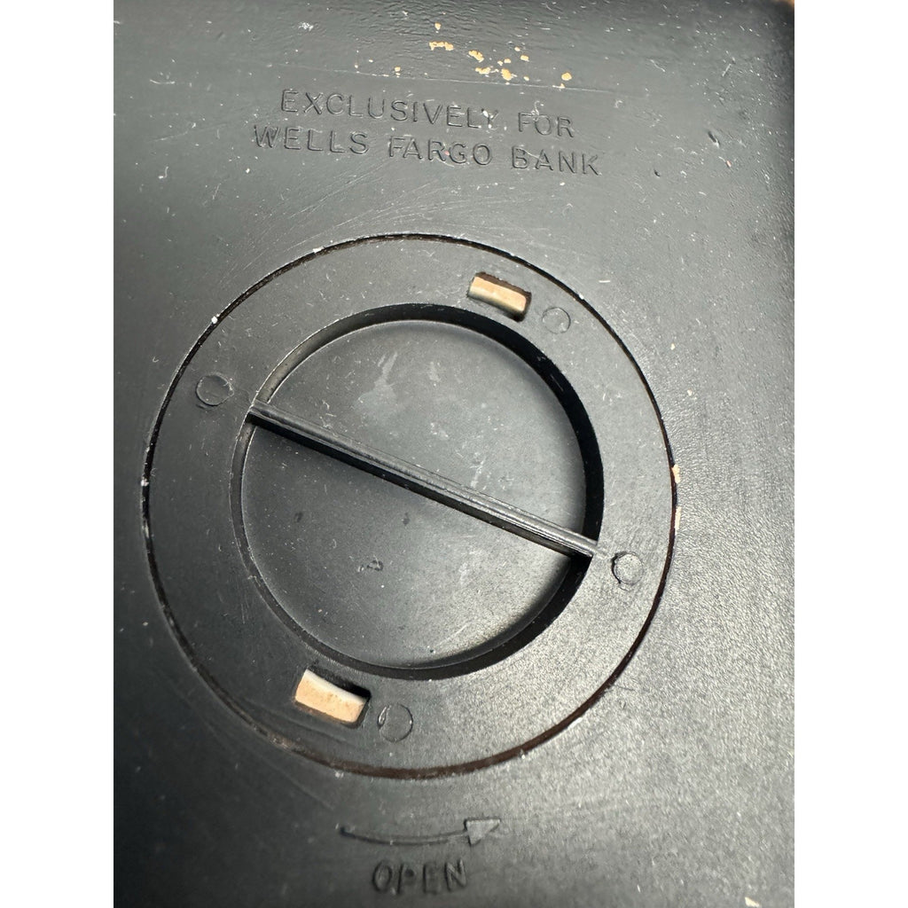 VINTAGE WELLS FARGO Express Building Toy Coin Bank Made in Hong Kong