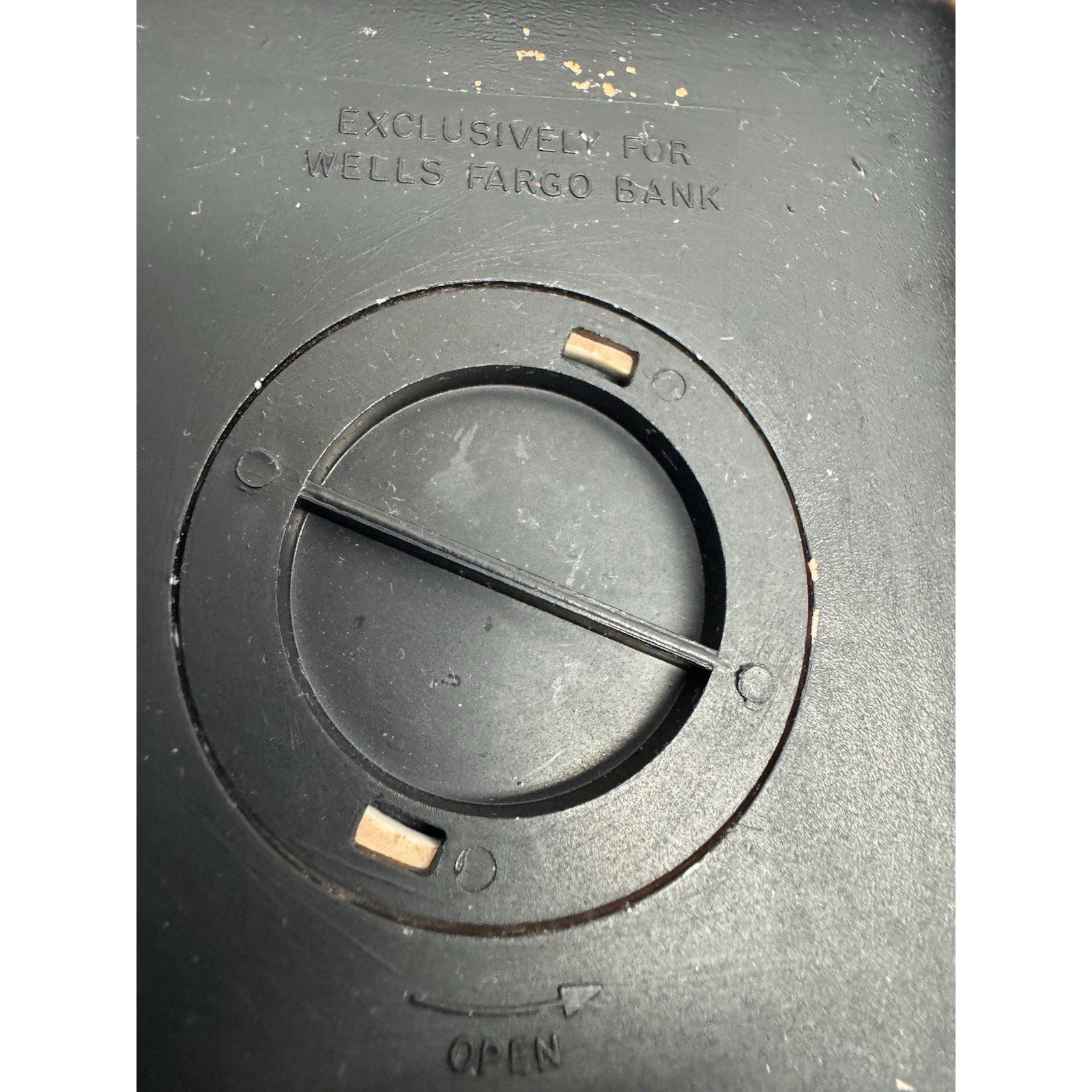 VINTAGE WELLS FARGO Express Building Toy Coin Bank Made in Hong Kong