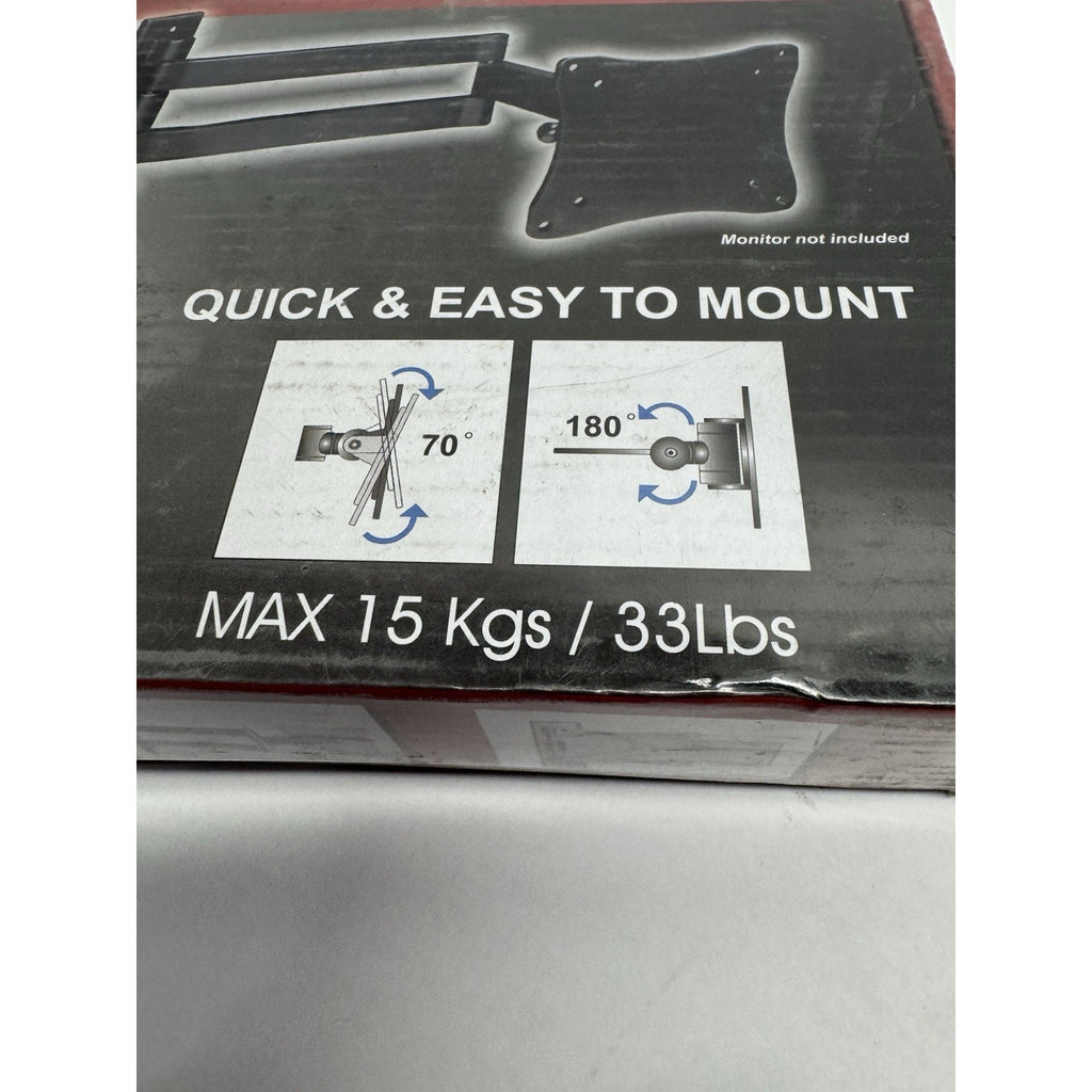 FACTORY SEAL VideoSecu Flat Panel Swing Arm Adjustable Mount Max 15 Kgs / 33 Lbs