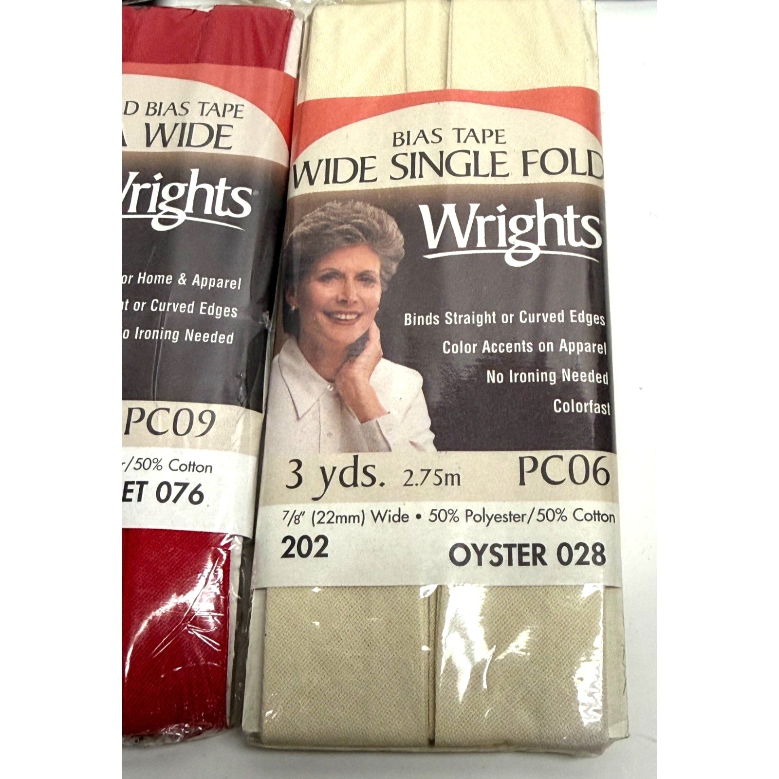 Vintage NEW Lot of 5 - Wrights - Double Fold, Bias, Metallic Tape