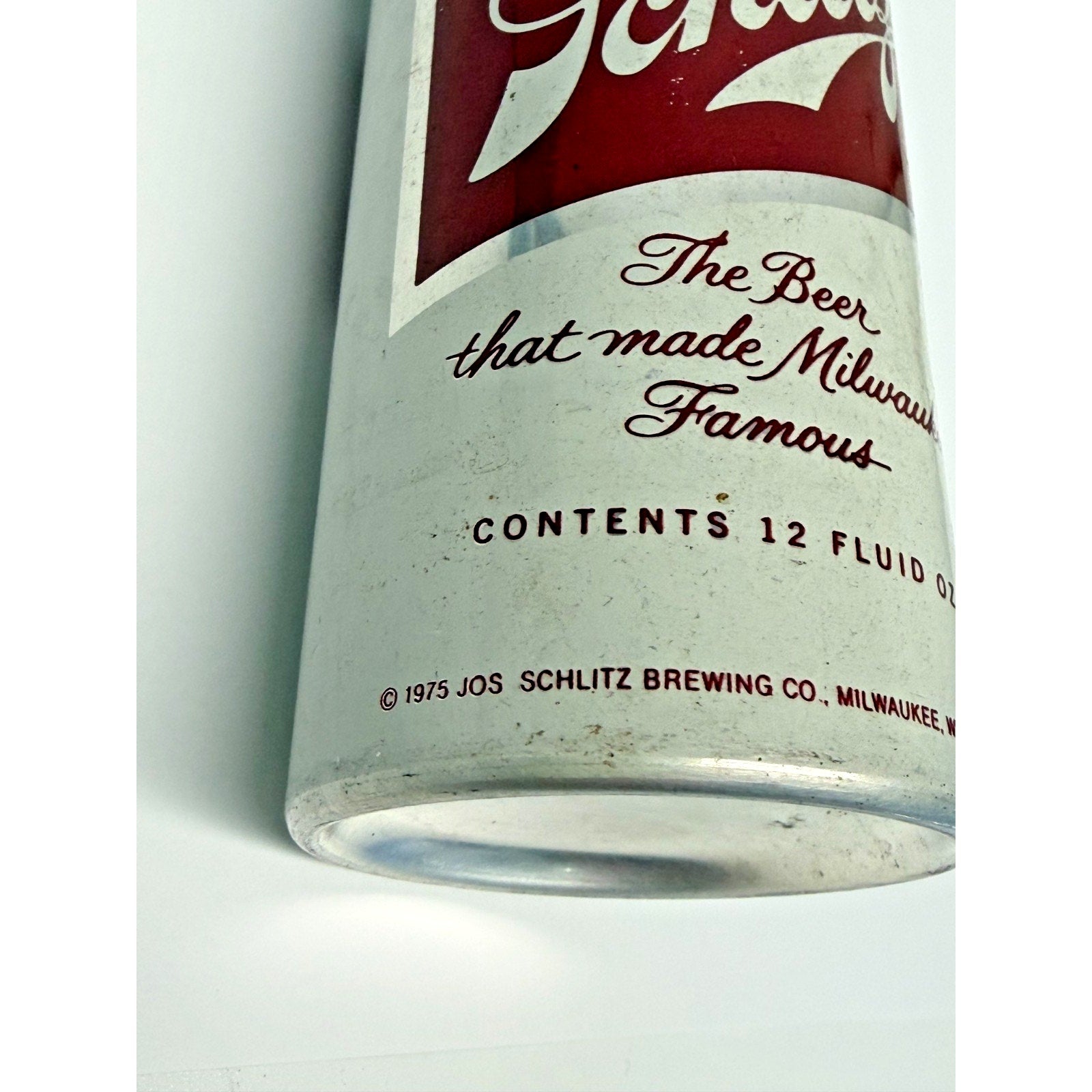 Vintage Schlitz Lift Pull Tab Top 12oz Beer Milwaukee Antique Schlitz 1975 Can