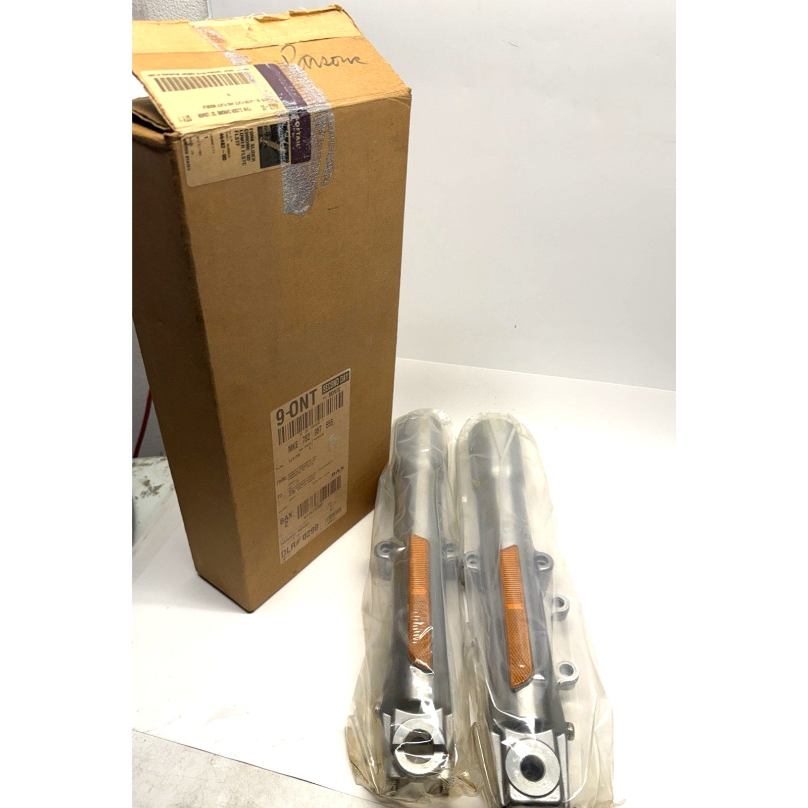 VTG NEW 00-06 Chrome Harley Fork Legs Sliders Heritage FLSTC & FLSTF 46482-00