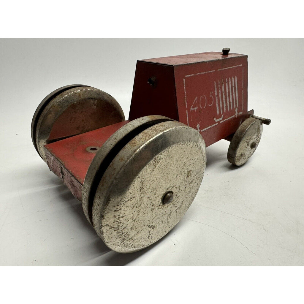 Vintage 1930 Gong Bell Toys - Bell Town Tractor #405 Tin Toy