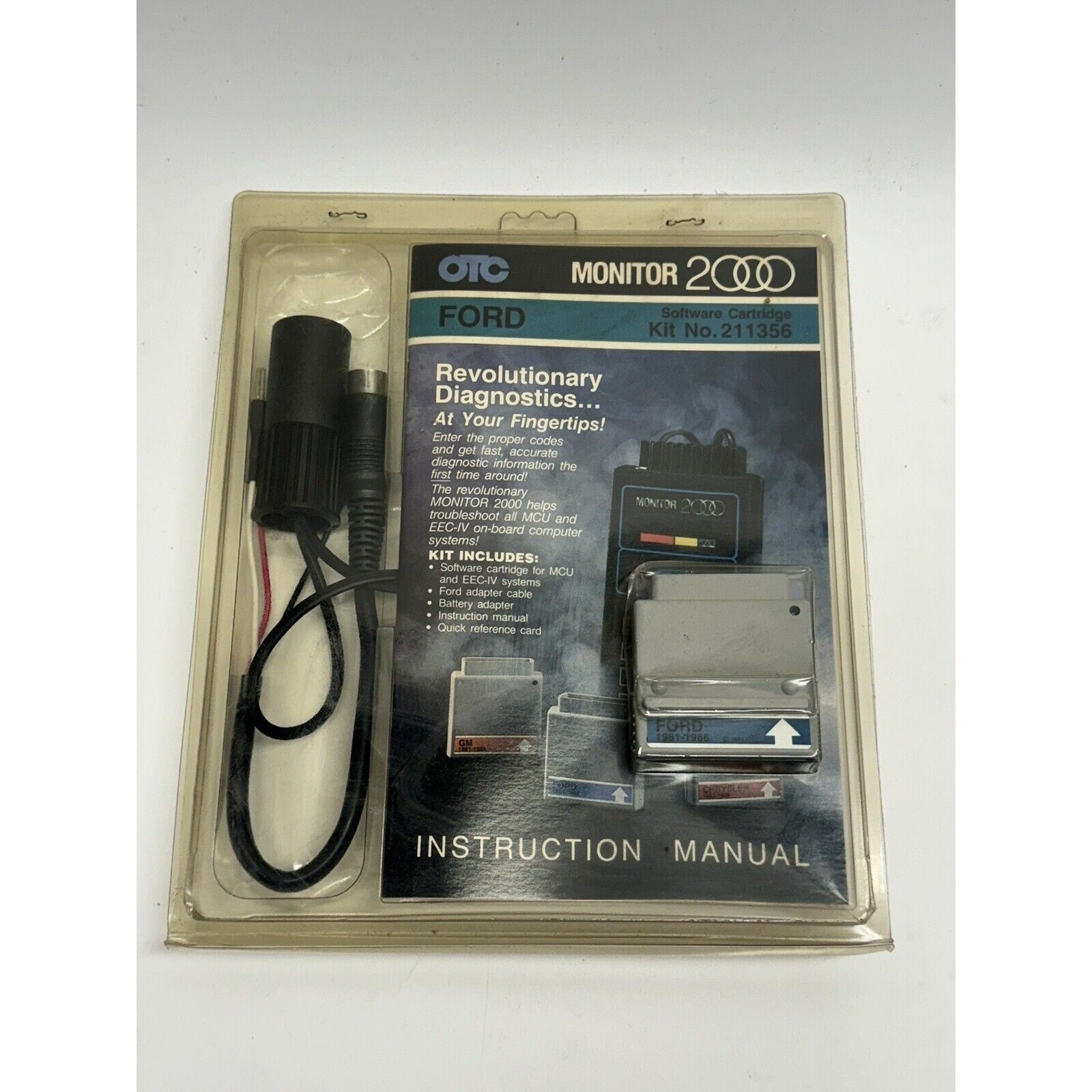 FAC SEAL OTC Monitor 2000 Software Cartridge for Ford 1981-1986 & Adapter Cable