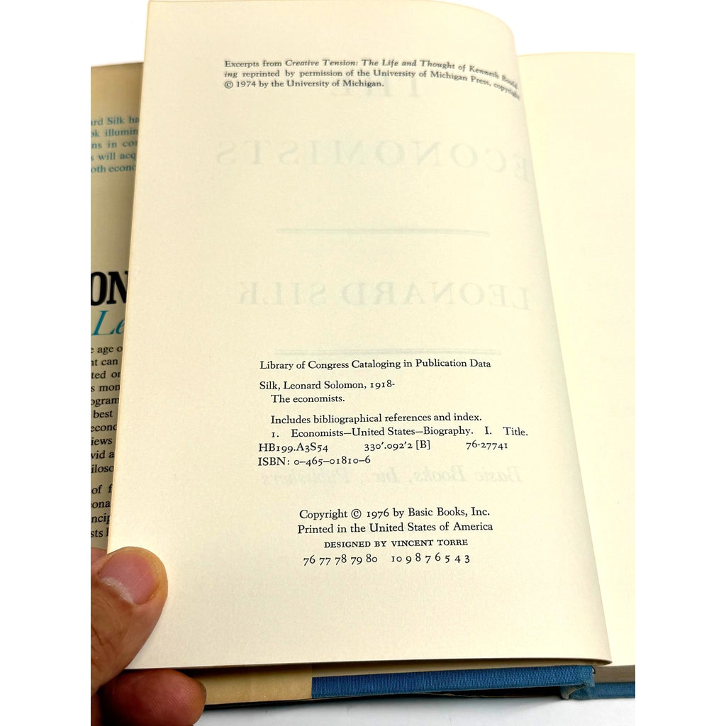Vintage The Economists by Leonard Silk Vintage 1976