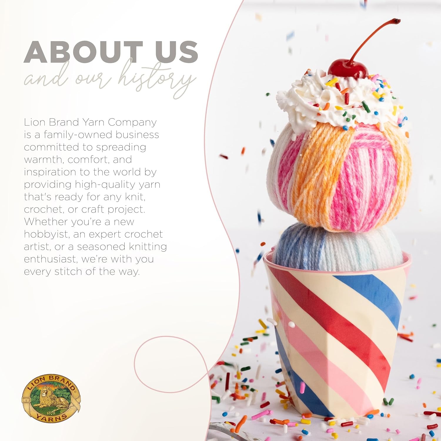 Cherries Jubilee Ice Cream Baby Yarn - Colorful DK Weight Acrylic for Knitting, Crochet & Crafts - Perfect for Baby Blankets, Hats & Sweaters!