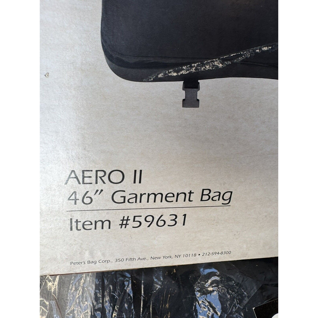 VINTAGE NOS Adolfo Garmet Travel Bag Black AERO II 46" #59631 Made in Korea
