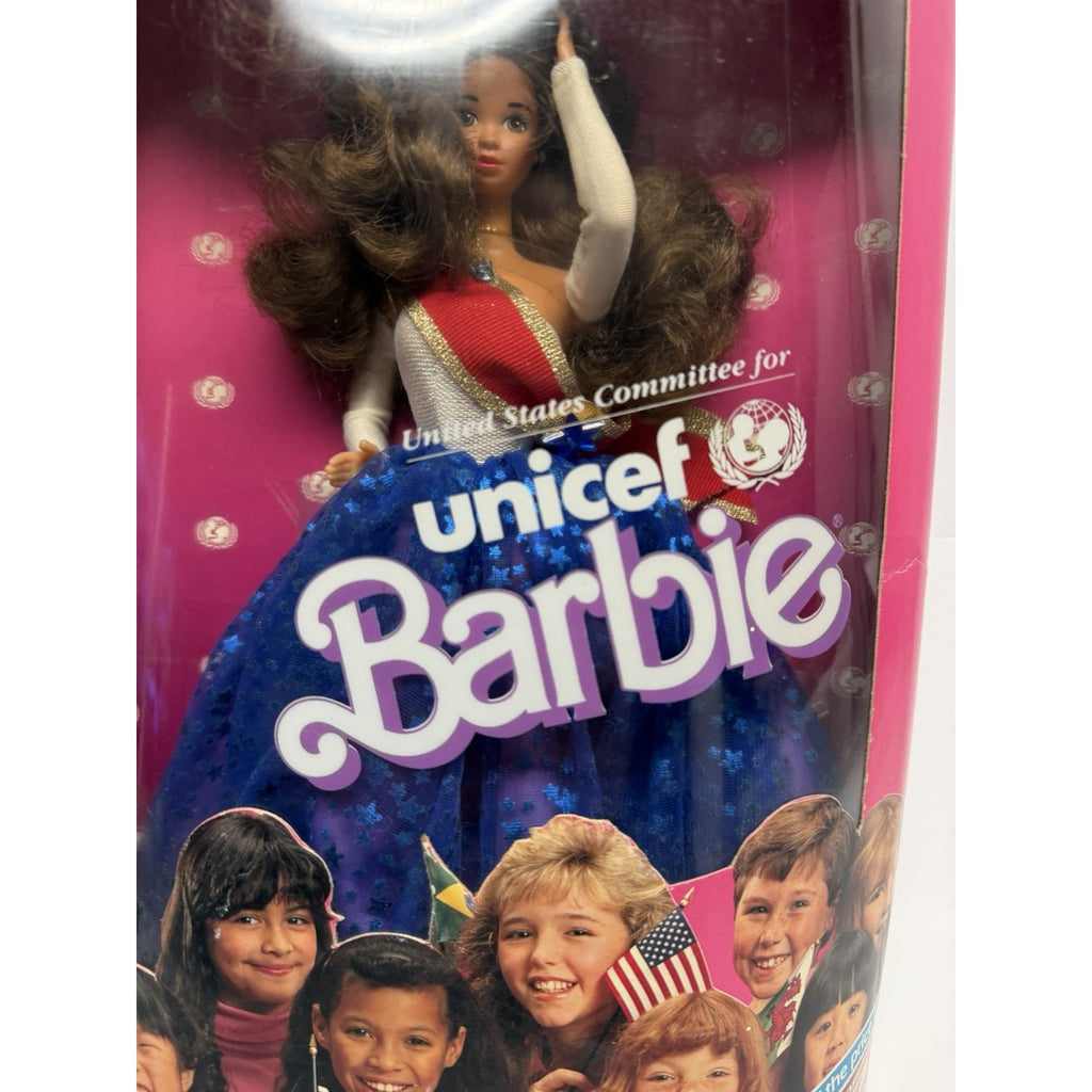 Vintage NOS Mattel 1989 UNICEF BARBIE Special Edition Doll #4782 Brunette