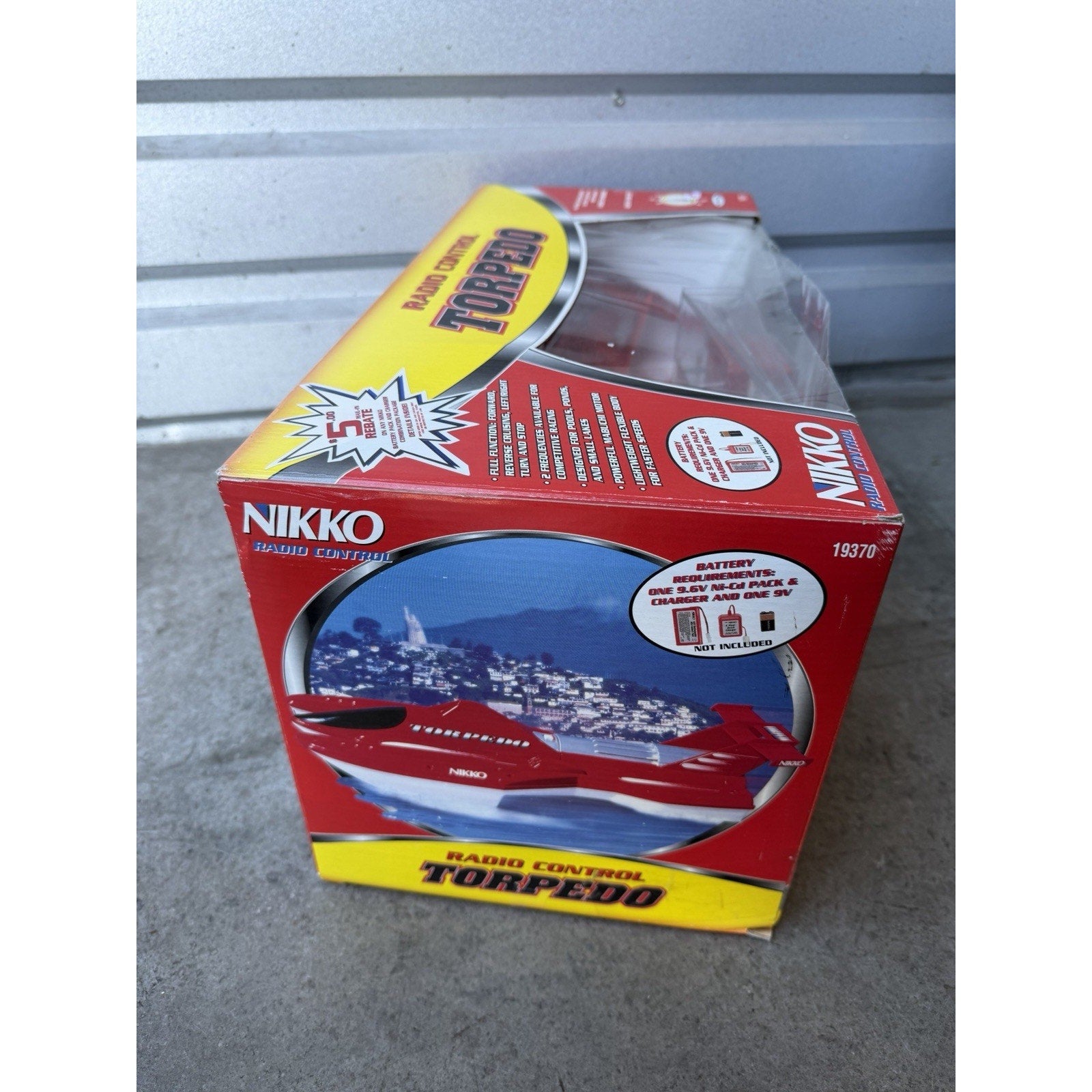 Vintage SEALED NEW Styrofoam NIKKO Torpedo Hydroplane RC Racing Boat 49MHz