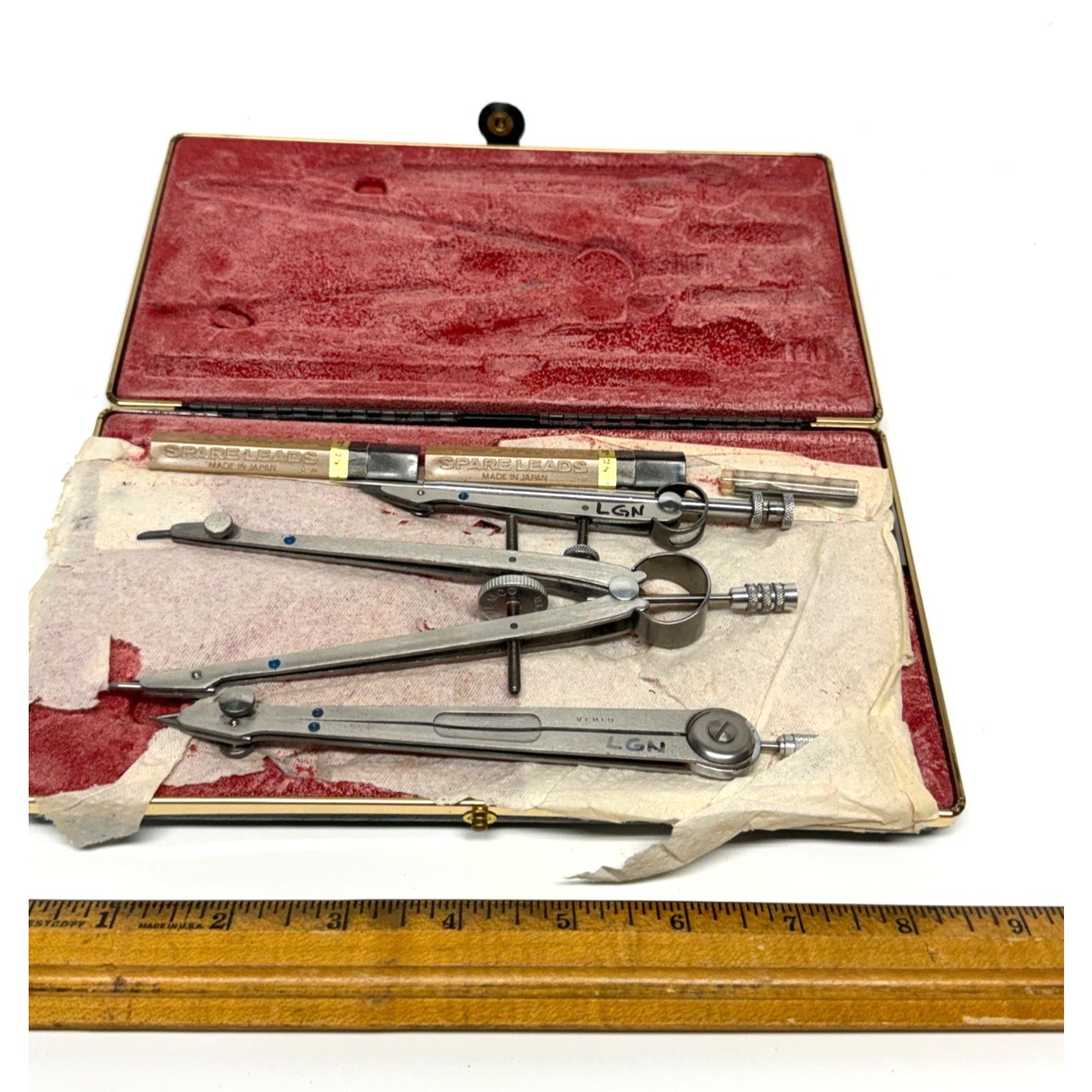 Vintage VEMCO ~ Vintage Stainless Steel Drafting Tools ~ Compass ~