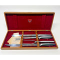 Vintage Gerber Legendary Blades 4 Pc Carving Set w/Walnut Case