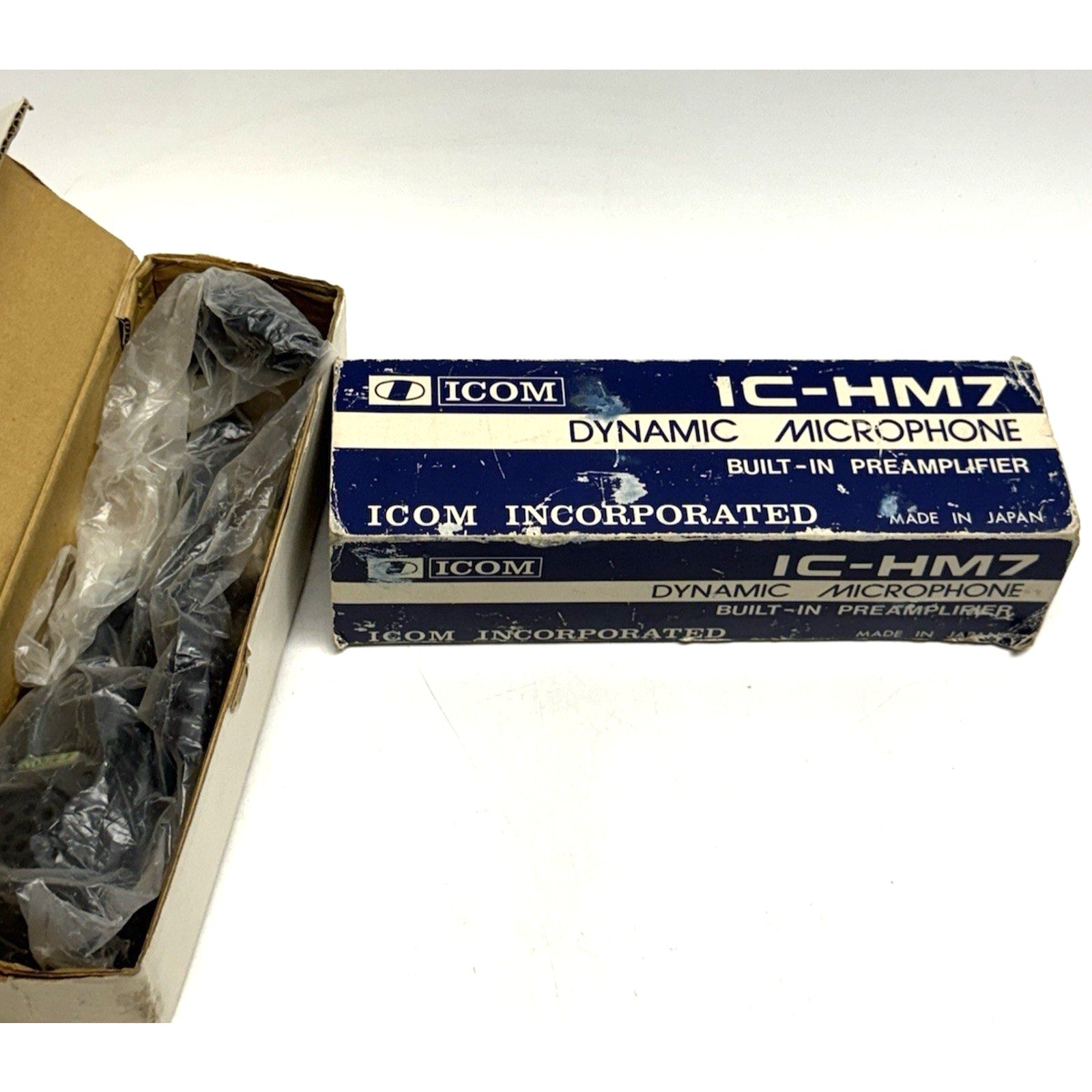 VINTAGE NOS ICOM IC-HM7 Hand Microphone Black Amateur Radio Made in Japan
