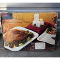Vintage NOS Italian 90s Embossed Serving Platters Set of 2 Made in Italy