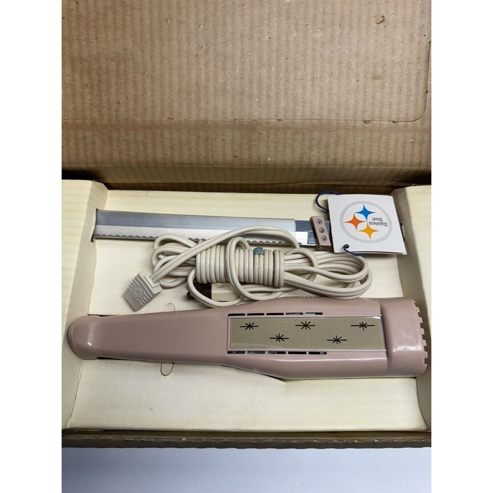 Vintage NOS Electric Slicing Carving Knife Dry-Harbor Chef Mate 7001