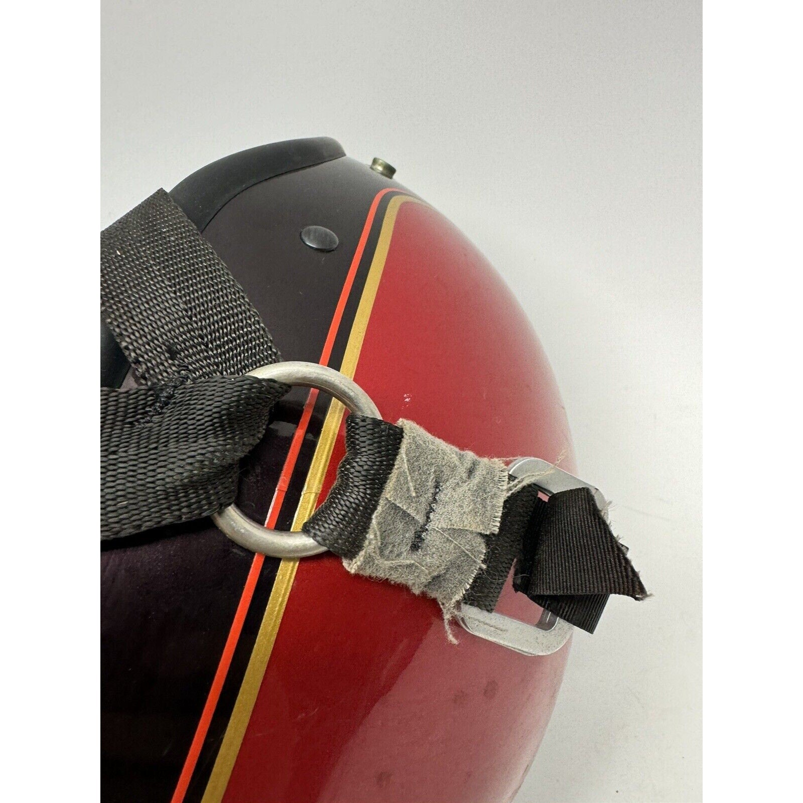 VINTAGE RARE RED/BROWN Harley Davidson Bell Motorcycle Helmet