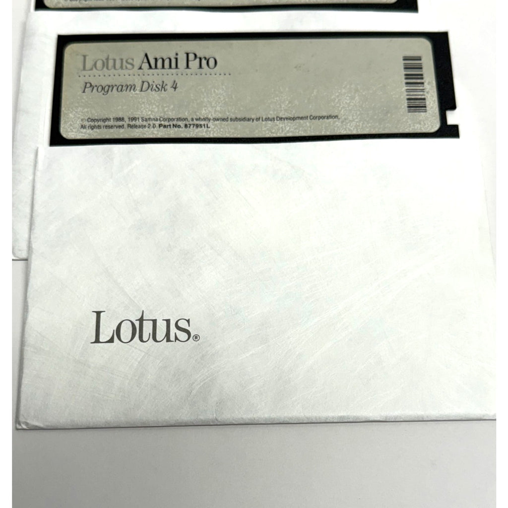 Vintage Lotus Ami Pro 2.0 5.25 Floppy Disk Set 1991 - Preowned