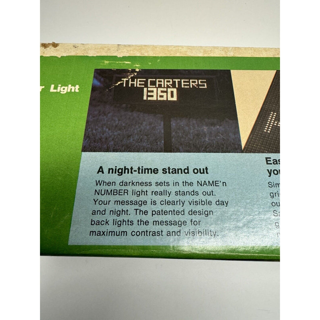 VINTAGE NOS Intermatic Name'n Number Light For Residential House Address HN-12
