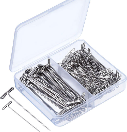 150 Pieces Steel T-Pins for Blocking Knitting, Modelling and Crafts(2 Inch, 1-1/2 Inch)