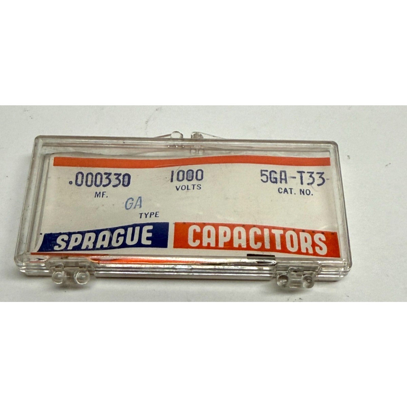 NEW Vintage NOS Sprague 5GA-T33 Ceramic Disc Capacitors .000330uF 1000V