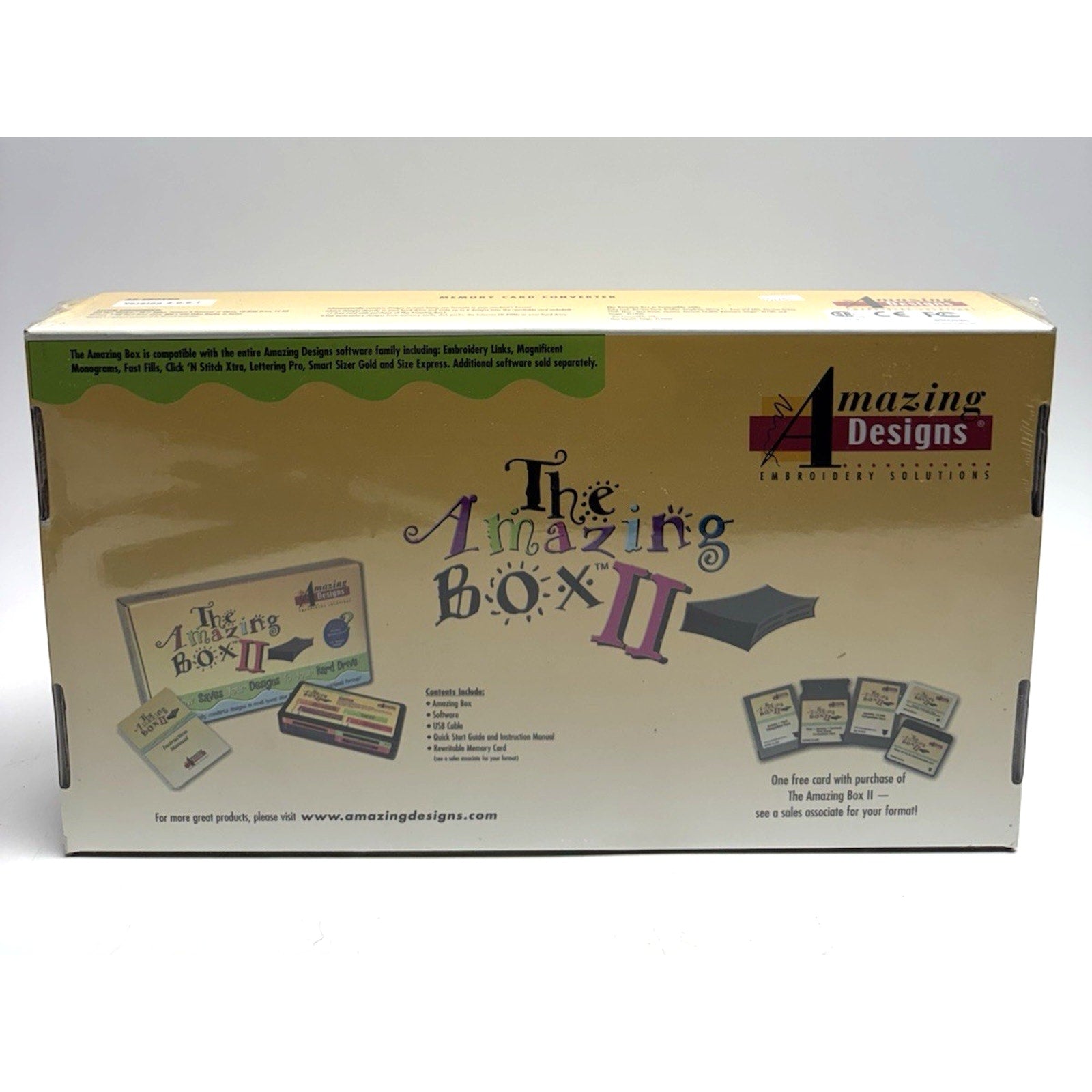 VINTAGE 2004 SEALED The Amazing Box Embroidery Memory Card Converter USB 3.6.2