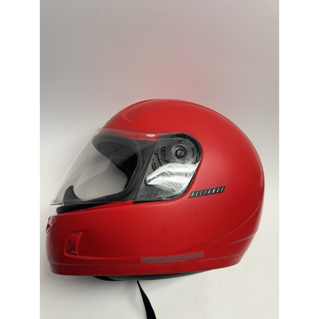 Vintage Icon 1c-01 Motorcycle Helmet Red with Screen Small Made in Korea